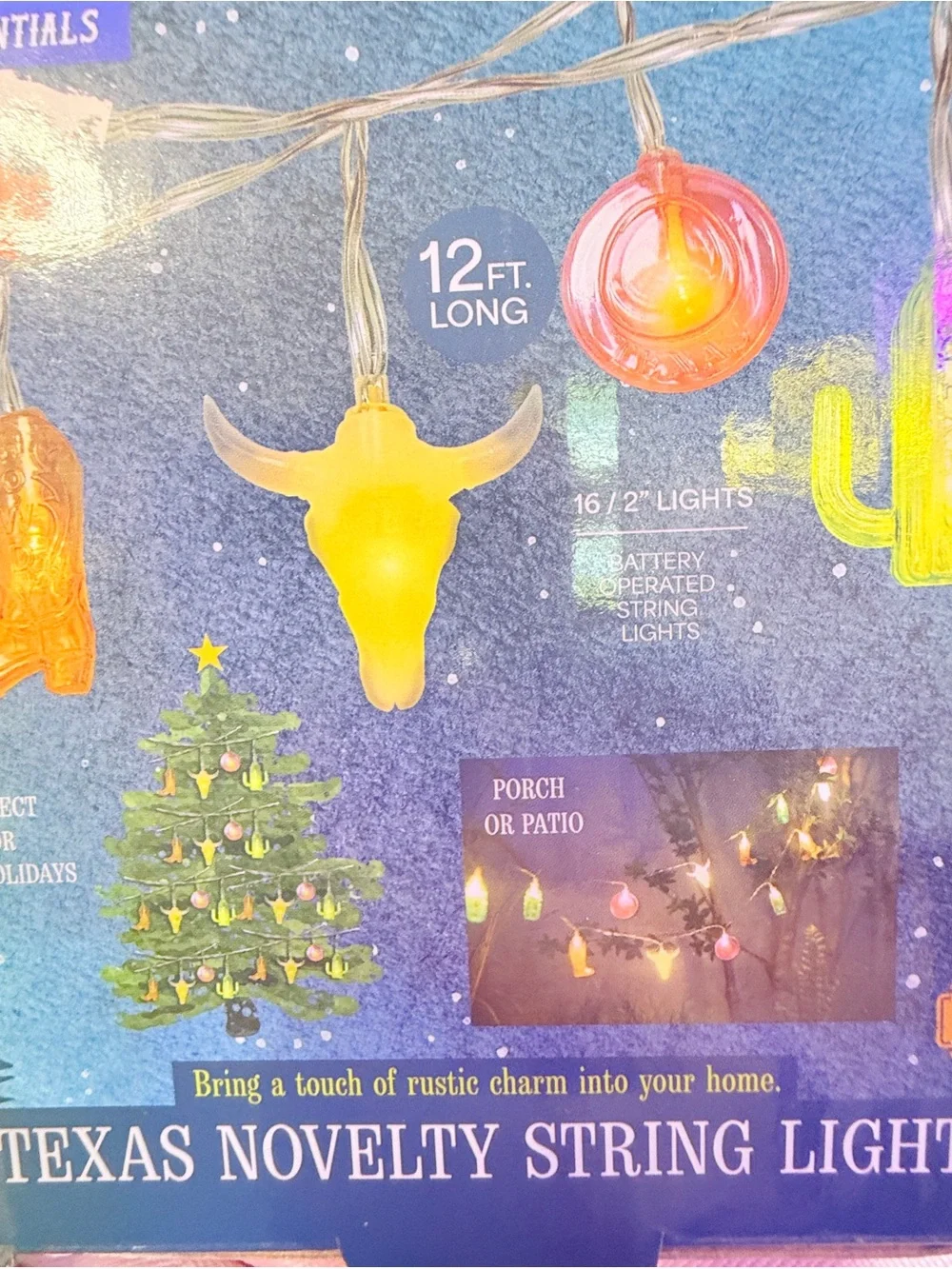 Texas Novelty String Lights - Multicolor Patio Holiday Garland